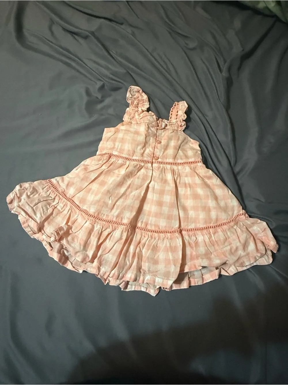 Janie and Jack Pink Gingham Ruffle Sundress